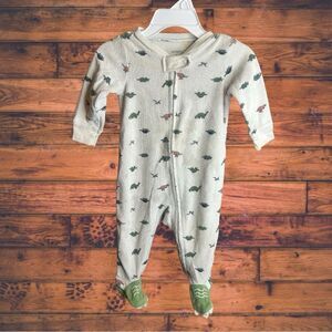 5 for $25🔥6 Months Carter's Dinosaur Print Terry Cloth Footies Jumpsuit Pajamas